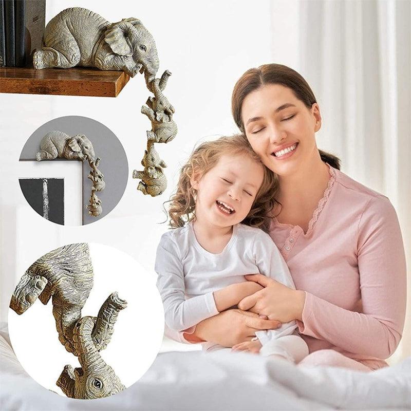 Estatuetas Família Elefante 3 peças