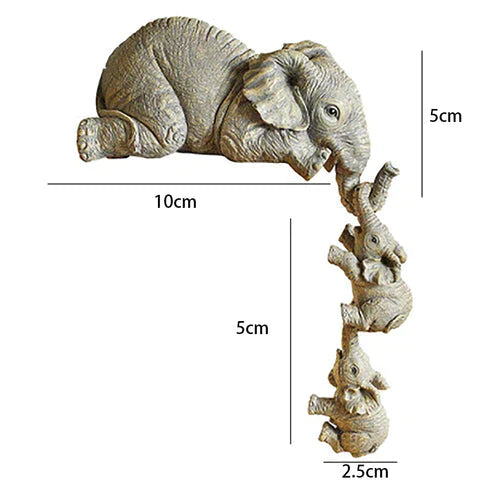 Estatuetas Família Elefante 3 peças